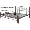 Двоспальне ліжко 140x200 Жозефіна дерев'яні ніжки
