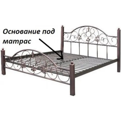 Двоспальне ліжко 140x200 Жозефіна дерев'яні ніжки