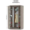 Шкаф-купе угловой Дом ВУ 1200 1200х1200х2200 мм