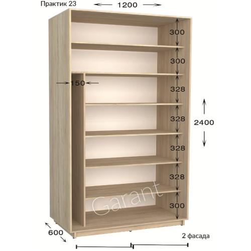 Шкаф-купе Garant Практик 23