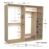 Шафа купе Практик 116/2