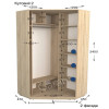 Шафа купе кутова Практик 2