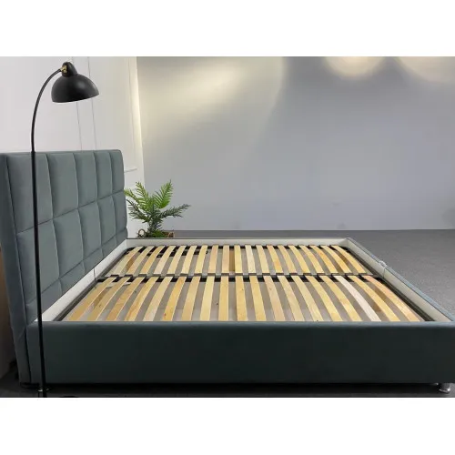 Двуспальная кровать 160x200 Стефания серая