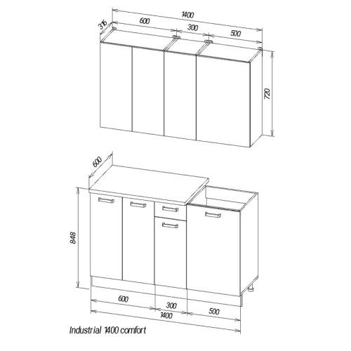 Кухня Виант Industrial 1,4 Comfort