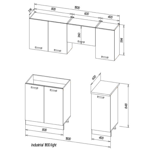 Кухня Віант Industrial 1,8 Light