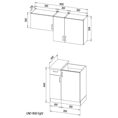 Кухня Віант Uno 1,4 Light