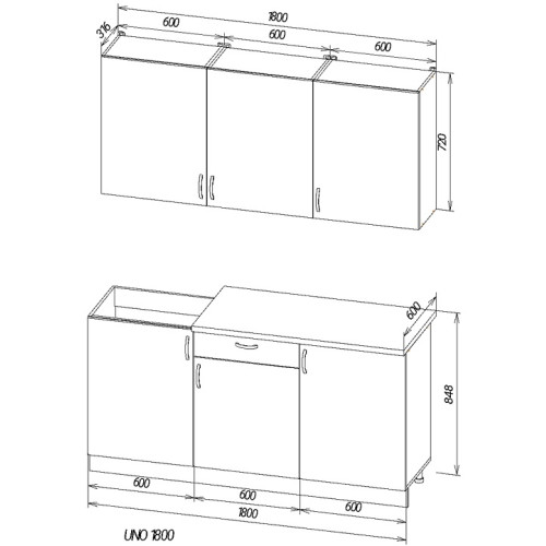 Кухня Віант Uno 1,8