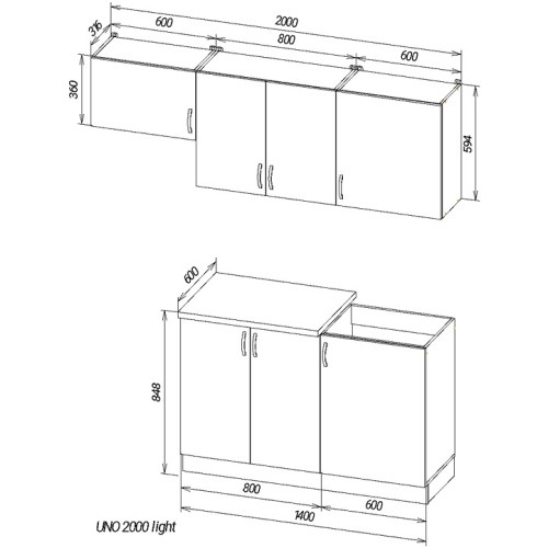 Кухня Віант Uno 2,0 Light