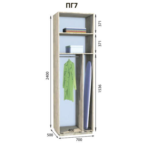 Шкаф гардеробный Престо ПГ 7