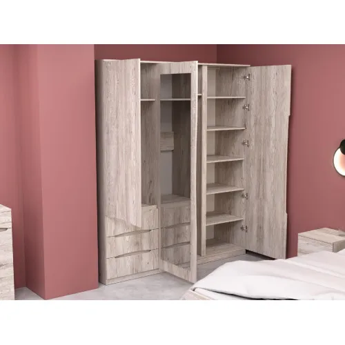 Шкаф Дельта 2, Самоа Дымчатый, 1800х550х2100