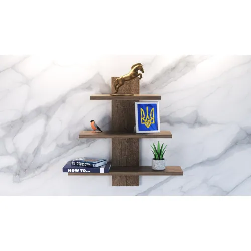 Полка навесная П-1, Дуб Сонома Трюфель, 500/140/500