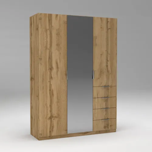 Шкаф Кристалл 2, Дуб Аппалачи, 1500х520х2100