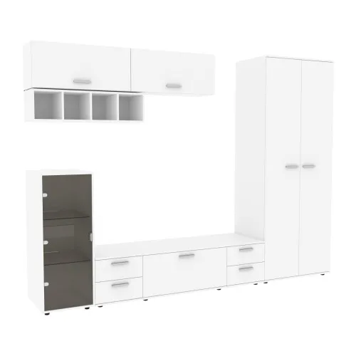 Стенка в гостиную Hugo-1, Белый, 2860х520х2120