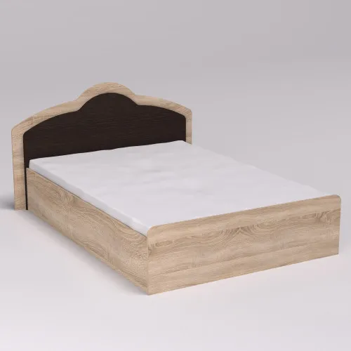 Кровать Диана двуспальная, Дуб Сонома+Венге Магия, 2048х1610х1030