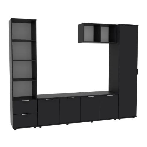 Стенка в гостиную Ketrin-2, Антрацит, 2440х425х1880