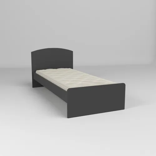 Кровать односпальная L-1, Антрацит, 1930х900х800