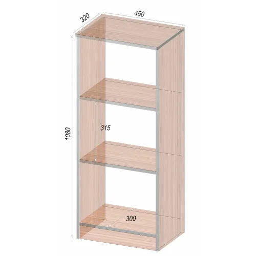 Тумба офисная ОПМ-1, Дуб Конкордия, 450/320/1080