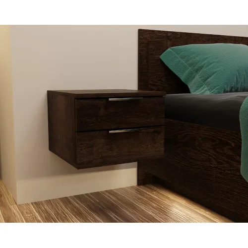 Тумба навесная прикроватная Кристалл, Дуб Конкордия, 400/400/290