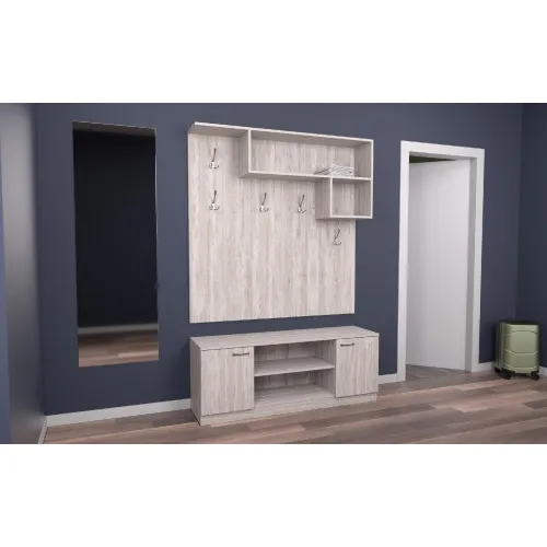 Прихожая ГКШ-10, Самоа Дымчатый, 1300/350/1900