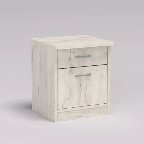 Тумба прикроватная Диана, Дуб Крафт Белый, 400/400/470