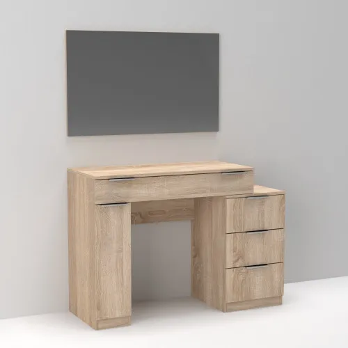 Стол туалетный Трюмо Кристалл, Дуб Сонома, 1200/452/847