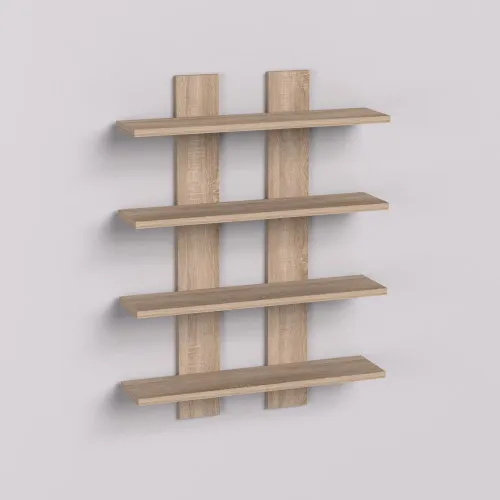 Полка навесная П-4, Дуб Сонома, 600/120/800