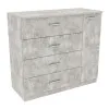 Комод Сабрина №2, Бетон, 1100/500/1000