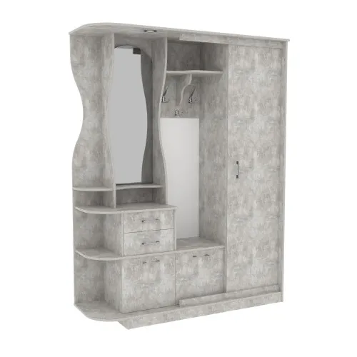 Прихожая Люкс-купе LUX, Бетон, 1600/500/2100