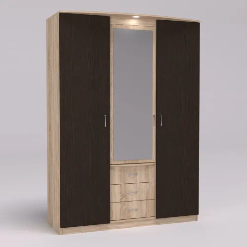 Шкаф Диана, Дуб Сонома/Венге Магия, 1500х650х2100