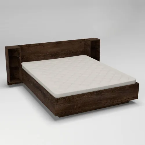 Кровать Кристалл №1 двуспальная, Дуб Конкордия, 2035х2176х850