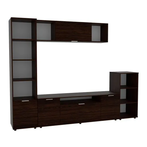 Стенка в гостиную Ketrin-4, Венге Магия, 2440х425х1880