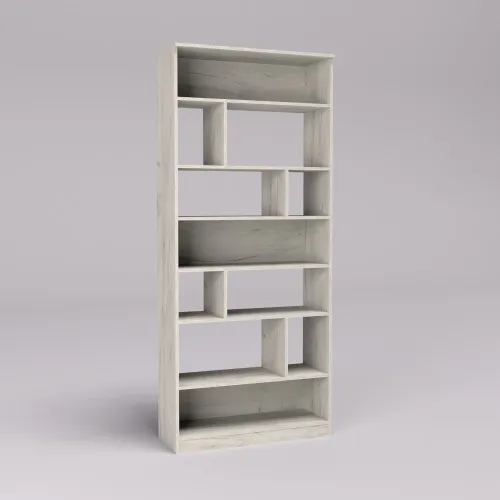 Стеллаж ОС-7, Дуб Крафт Белый, 900/350/2100