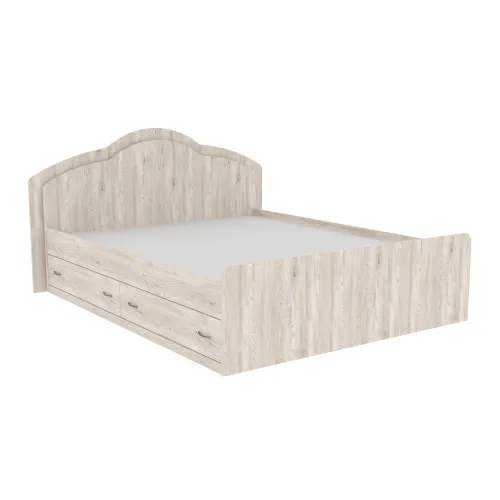 Кровать Диана двуспальная с 2-мя ящиками, Самоа Дымчатый, 2048х1410х1030