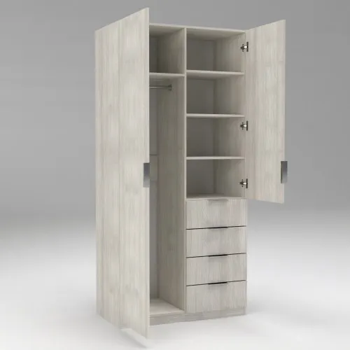 Шкаф Кристалл 1, Дуб Шамони Светлый, 1000х520х2100