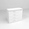 Комод Сабрина №2, Белый, 1100/500/1000