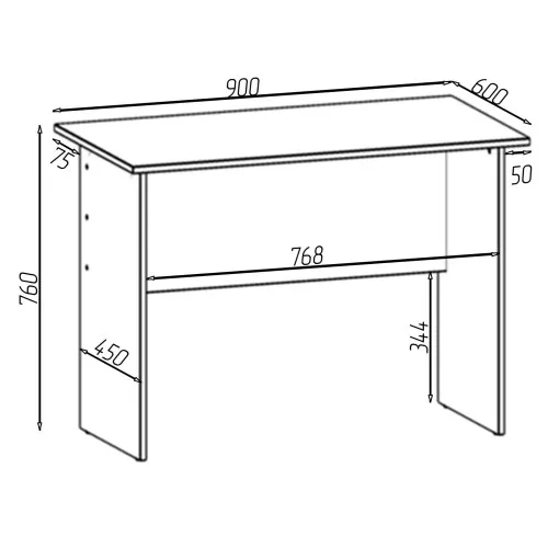Стол офисный СП, Венге Магия, 900/600/760
