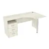 Стол угловой ОСК-2, Дуб Крафт Белый, 1500/900/760