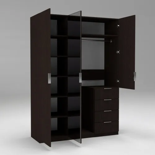 Шкаф Кристалл 2, Венге Магия, 1500х520х2100