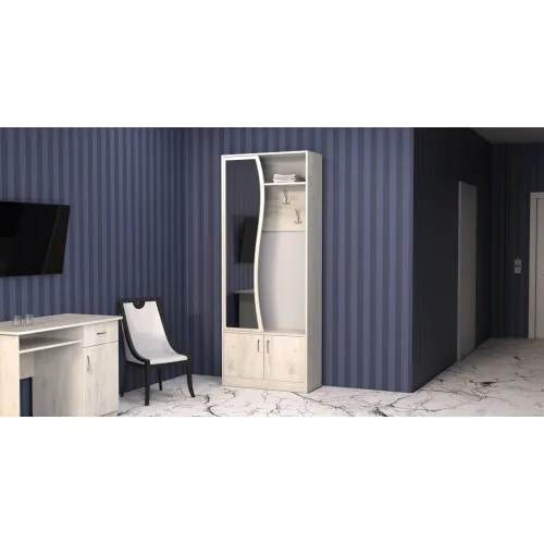 Прихожая ГКШ-3, Дуб Крафт Белый, 840/350/2100