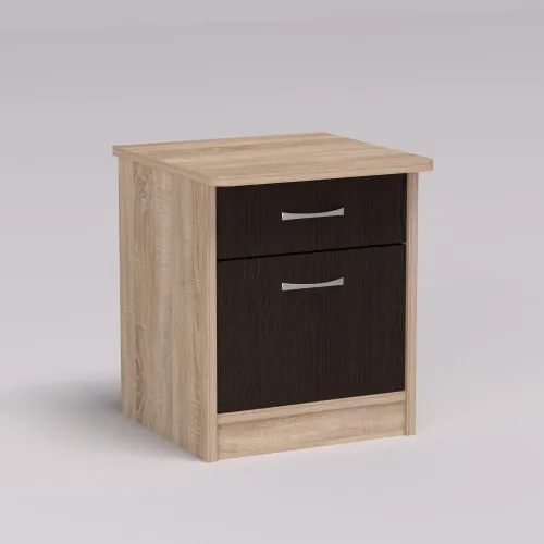 Тумба прикроватная Диана, Дуб Сонома+Венге Магия, 400/400/470