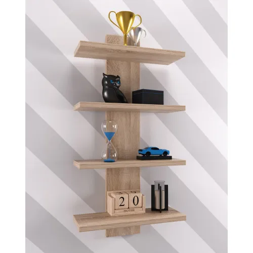 Полка навесная ПН-5, Дуб Сонома, 350/140/700