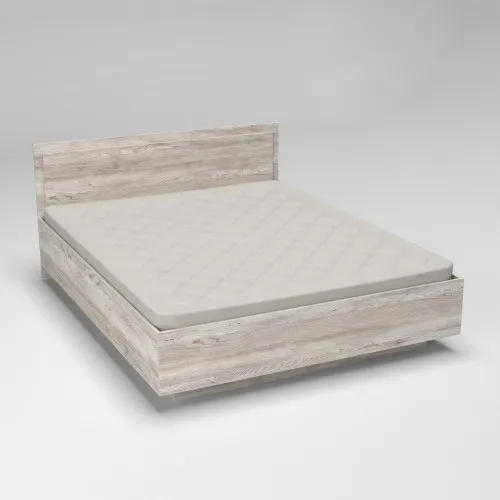 Кровать Кристалл №2 двуспальная, Самоа Дымчатый, 2035х1632х850