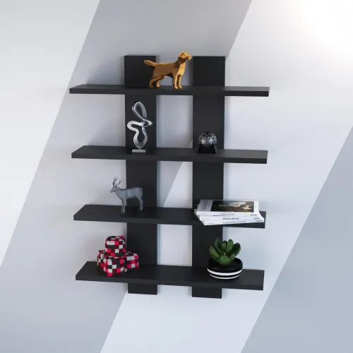 Полка навесная П-4, Антрацит, 600/120/800