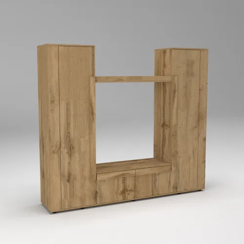 Стенка в гостиную под ТВ Эхо-4, Дуб Аппалачи, 2080х420х1850