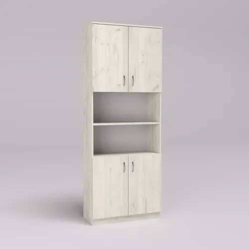 Шкаф офисный ОШ-3, Дуб Крафт Белый, 800/340/2100