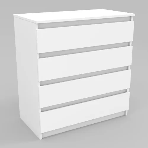 Комод №4, Білий, 800/450/850