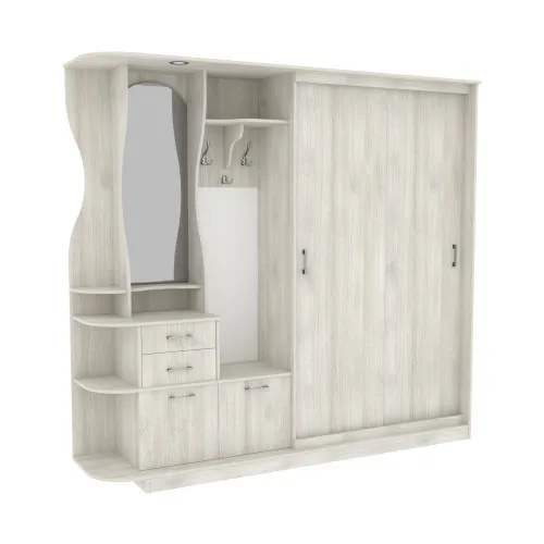 Прихожая Люкс-купе LUX, Дуб Шамони Светлый, 2500/400/2100