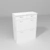 Тумба для обуви №2, Белый, 800/350/1010