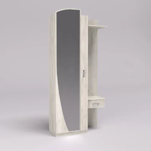 Прихожая Соло-1, Дуб Крафт Белый, 1000/400/2140 1