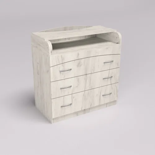 Комод пеленальный №2, Дуб Крафт Белый, 864/465/916